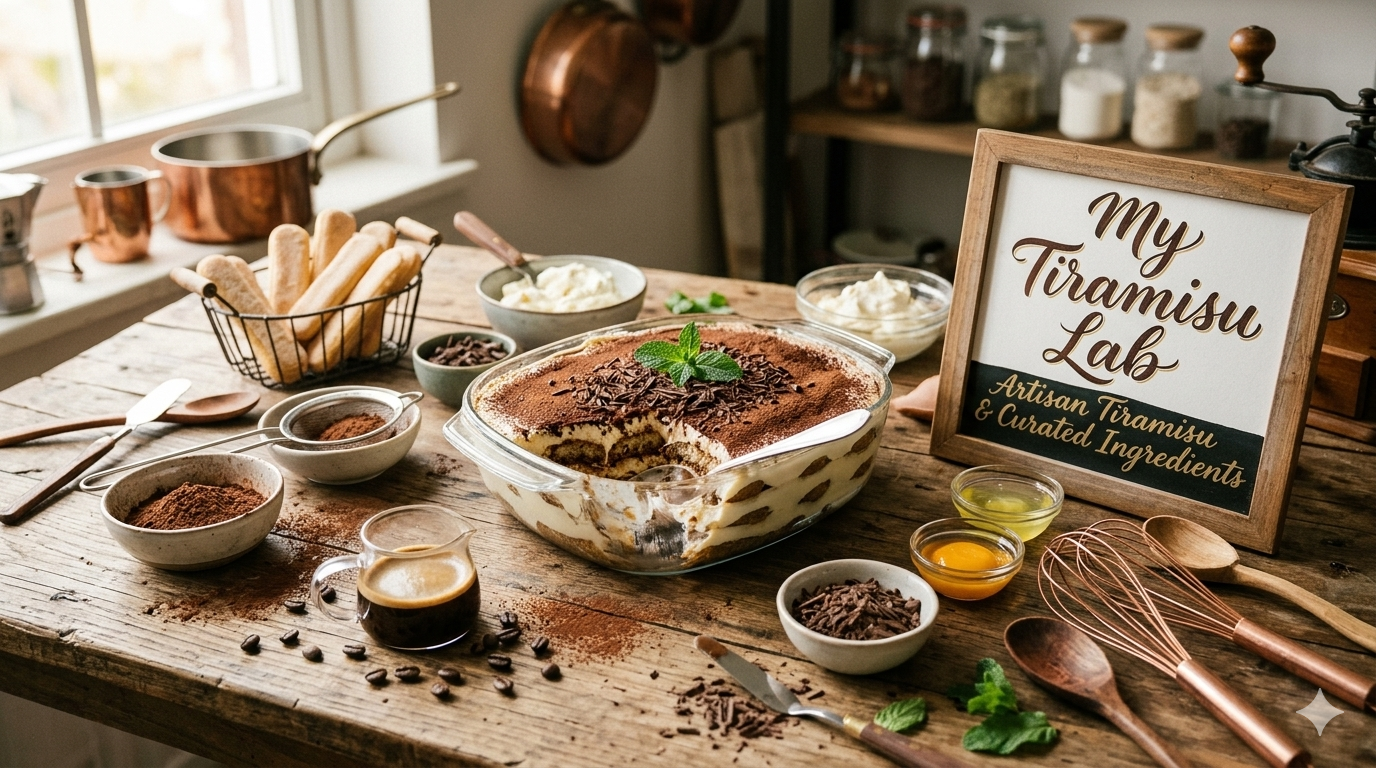 My Tiramisu Lab atelier · handcrafted tiramisu with curated ingredients