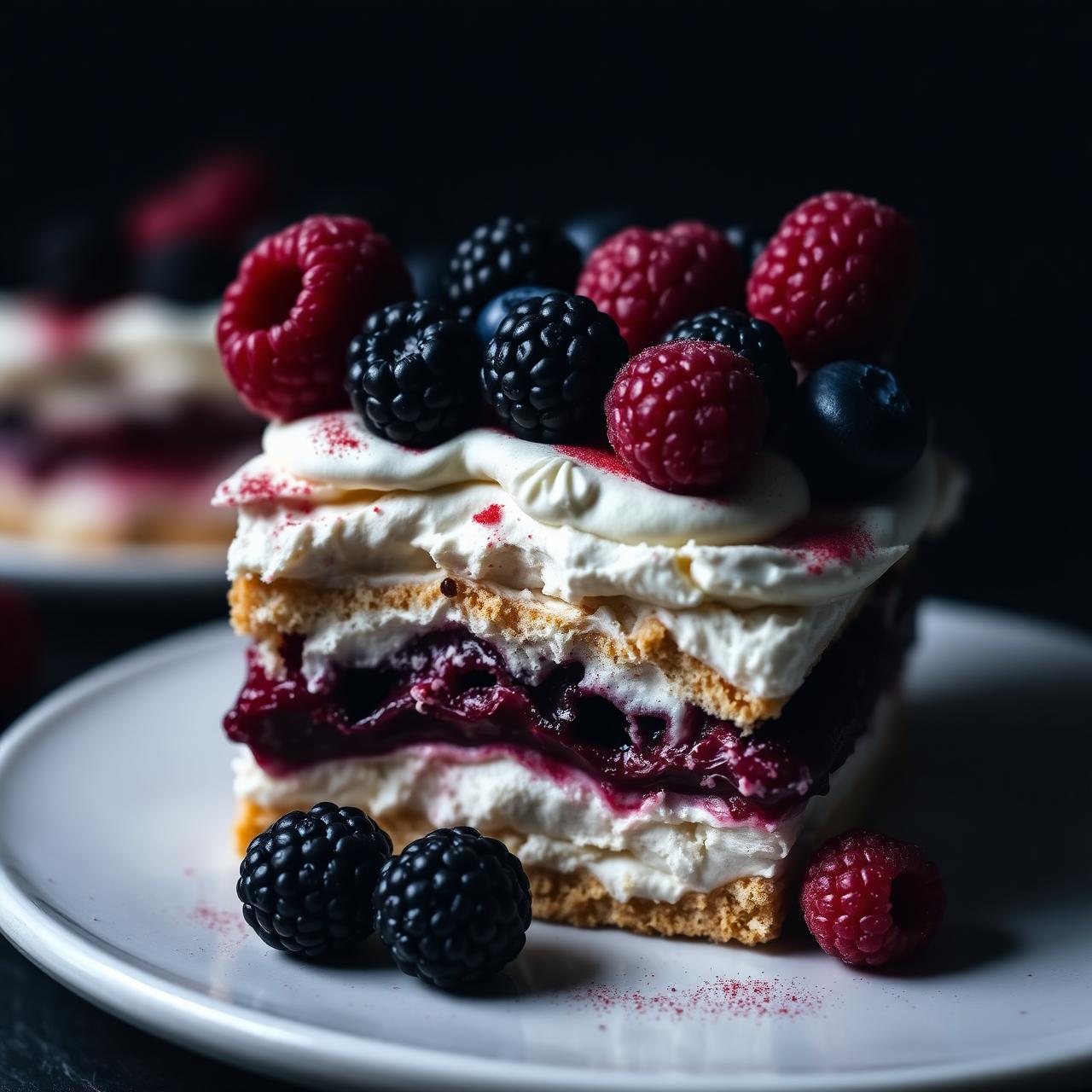 Wild Berry — Summer fruit, hushed by mascarpone and a thread of vanilla.