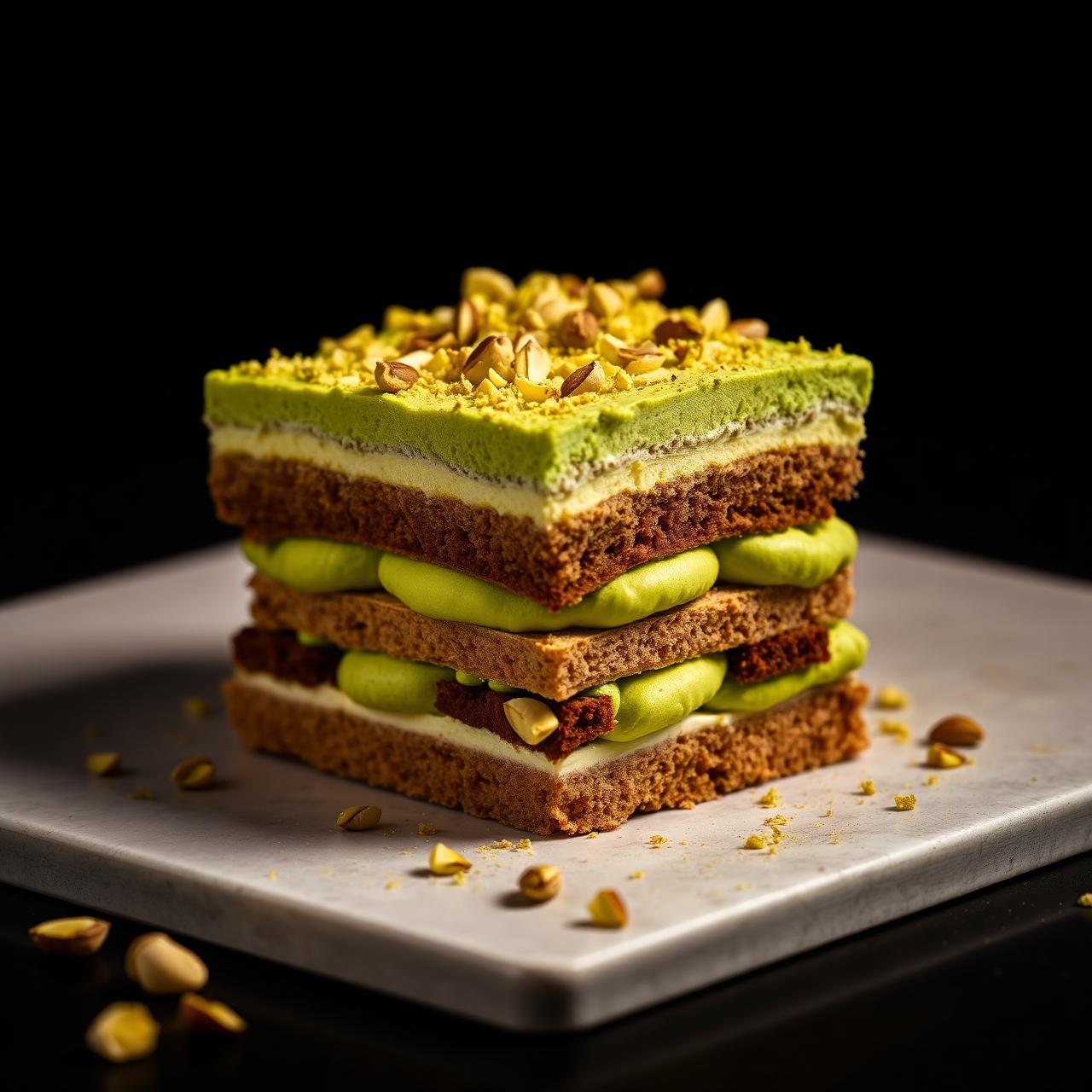 Pistachio Royale — Sicilian green, folded into cream, kissed by orange blossom.